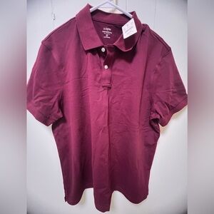 J Crew Bergundy Polo Shirt